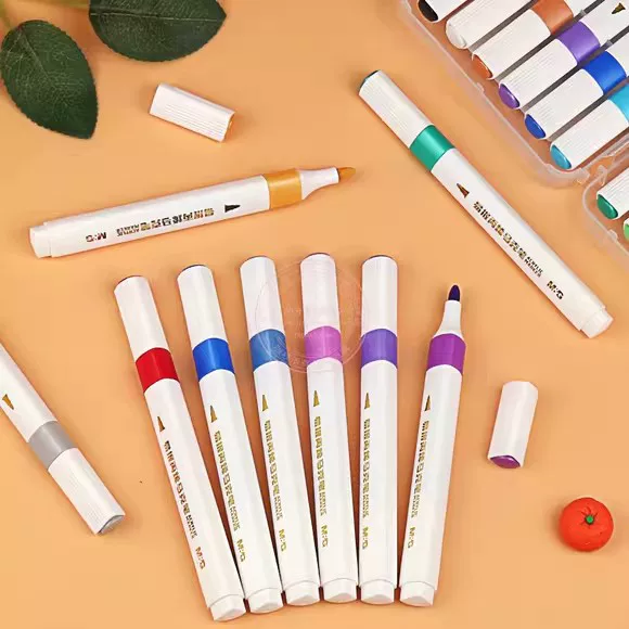 Acrylic Marker Pen, Single Color of Your Choice, Refillable, Single Soft-Tip Pen for Students, Non-Bleeding, Blendable, Watercolor Pen for Children
