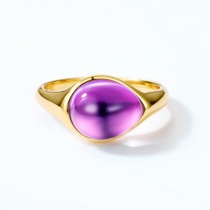 Transfronterizo exclusivamente para anillo de plata S925 de estilo europeo y americano, caramelo de color de alta calidad, personalidad de lujo ligera, joyería de mano de tendencia al por mayor