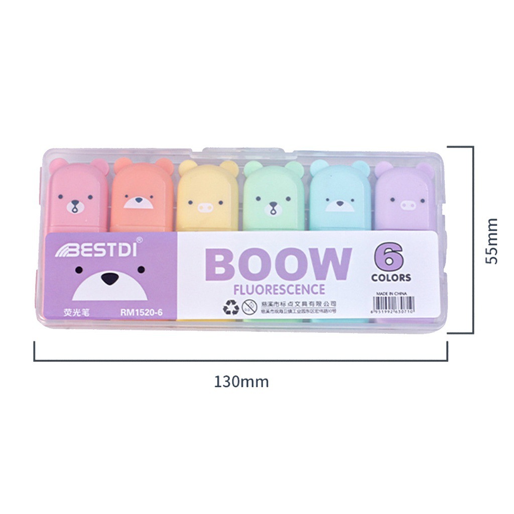 Dibujos animados resaltador mini helado resaltador pintura clave bolígrafo marcador bolígrafo de graffiti bolígrafo acuarela juego multicolor