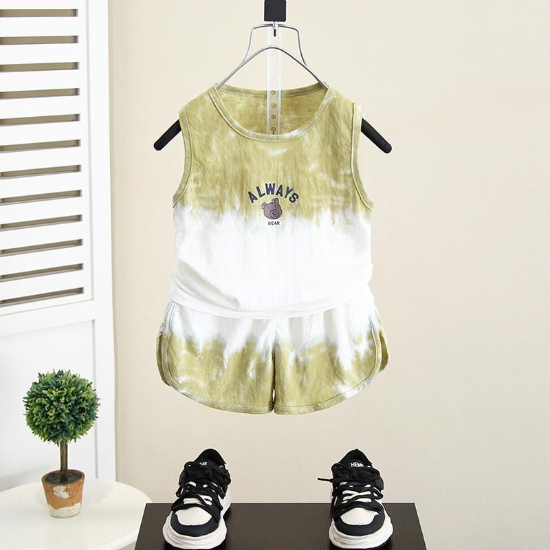 7923 Traje sin mangas para niños Ropa de manga corta de verano para niños Chaleco deportivo de verano para bebés Chaleco de verano para niños