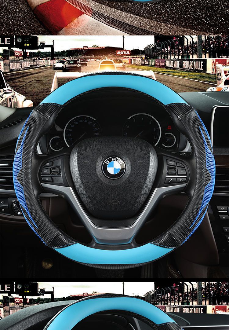 [Applicable to thousands of models] car steering wheel cover four seasons universal men and women non-slip breathable sweat-absorbing leather handle cover