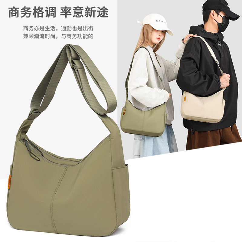 Cross-Border New Style Crossbody Bag, Business Casual, Men's Commuting and Streetwear Lightweight Korean Style Shoulder Bag from the Source Factory