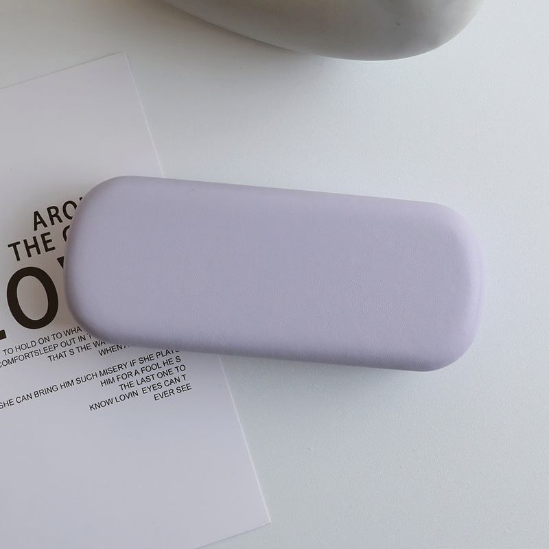 日系ins純色高級感メガネケース女性軽量携帯ストレス学生シンプル近視目収納ケース