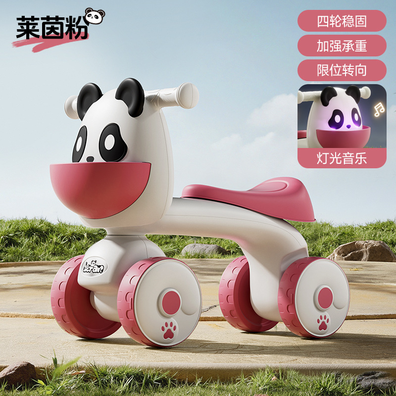 Nuevo panda coche de equilibrio para niños 1 - 3 años de edad bebé deslizante cuatro ruedas sin pedal caminante regalo de aniversario
