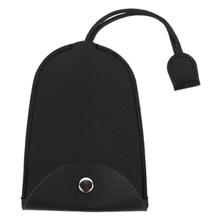 Lid Key Case with Lid Soft Leather Car Key Storage Bag Snap-on Compact Portable Key Case