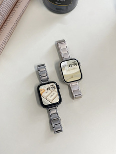 For applewatch metal slim strap starlight iwatch8 matte texture strap S7/6/5/4/