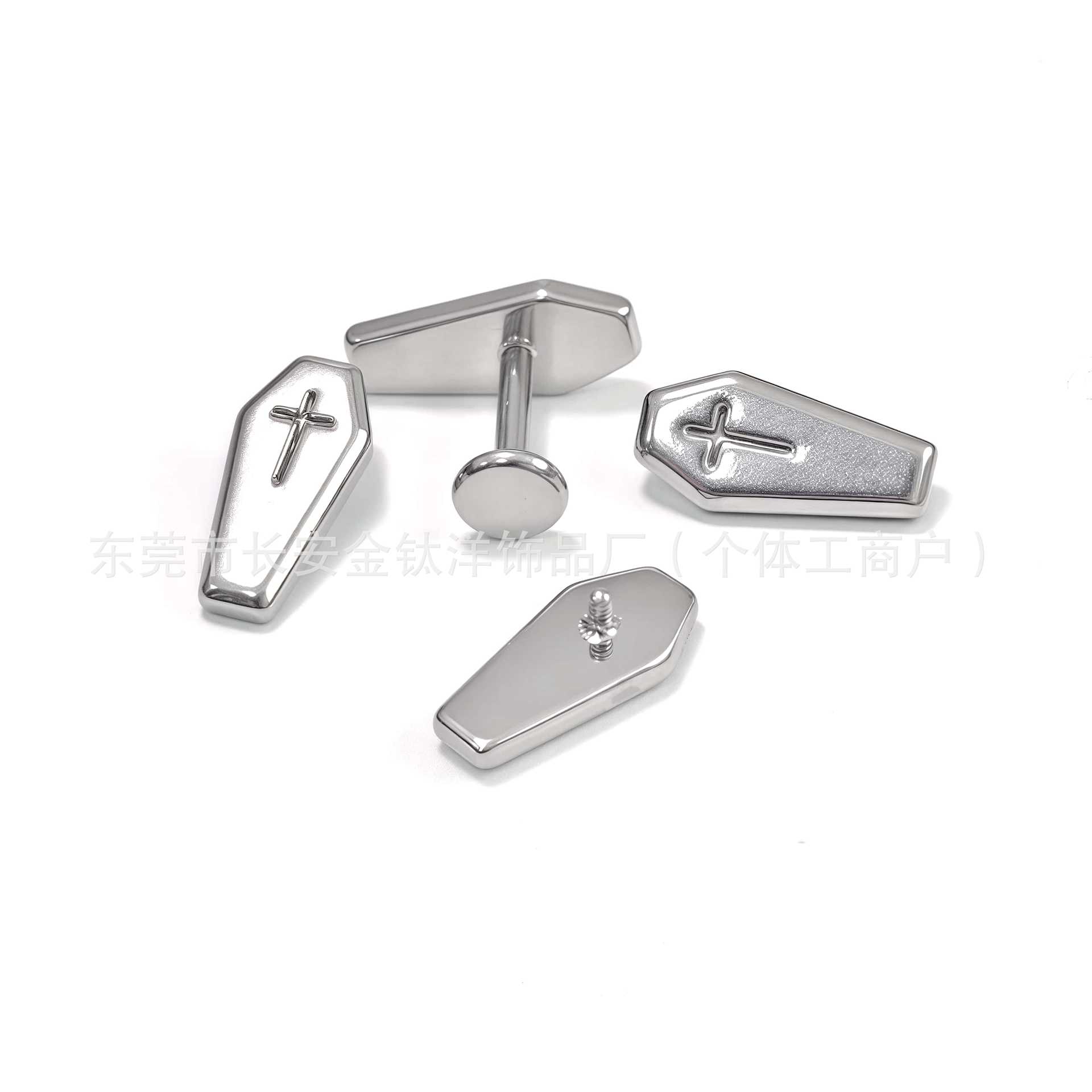 Pointed titanium steel lip stud product view