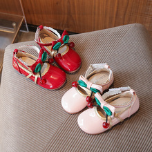 儿童粗跟圆头玛丽珍小皮鞋2025新款女童法式甜美可爱蝴蝶结公主鞋