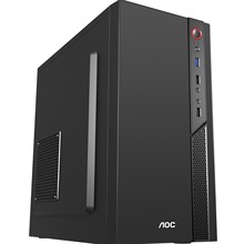 AOC CB109B台式机电脑办公桌面空机箱支持matx/itx主板前置USB3.0