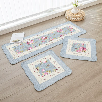 Seat cushion, seat cover — Seat Cushion Three-Piece Set for All - pure-cotton-small-floral-5050cm-front-row-single-piece