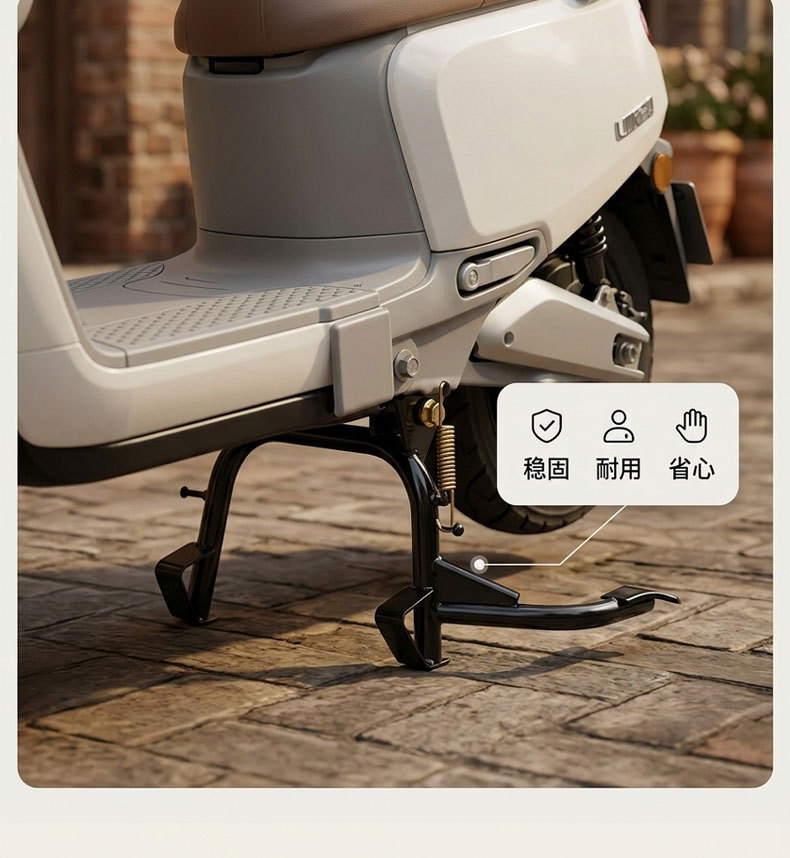 Heavy-duty large kickstand for electric vehicles, thickened double support center stand