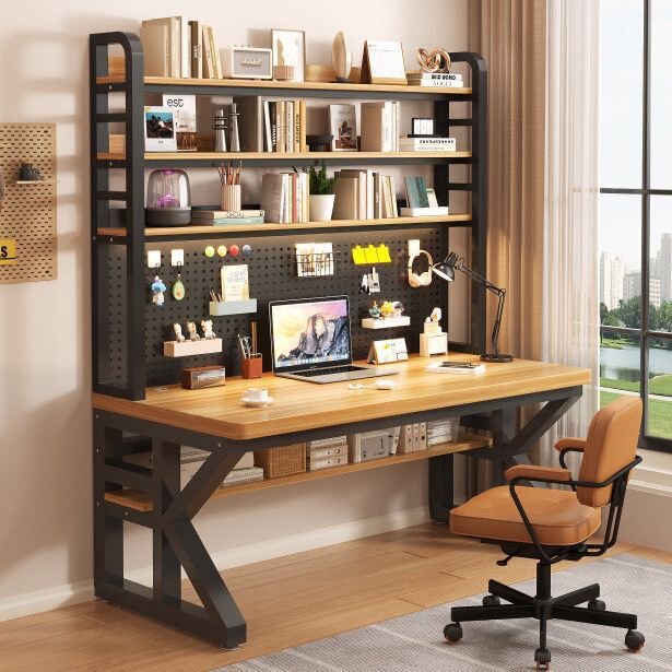 Home Bedroom Student Study Desk Multifunctional Storage Computer Desk Bookshelf Integrated Desk Pegboard Gaming Desk Home Bedroom Student Study Desk Multifunctional Storage Computer Desk Bookshelf Integrated Desk Pegboard Gaming Desk