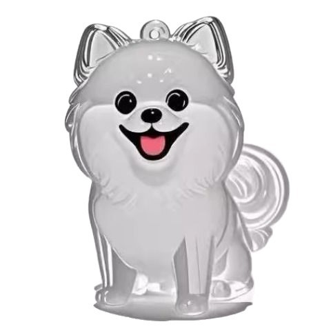かわいい子犬透明毛収納ボックス高価値ペンダント装飾記念キーホルダー|undefined