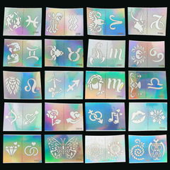 Henna Hollow Tattoo Stencil Temporary Tattoo Template Spray Painting Laser Tattoo Juice Tattoo Sticker S7001-7020