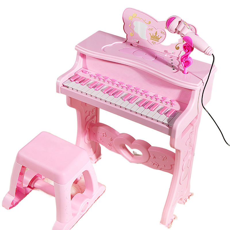 IJ 어린이 피아노 장난감 초급 다기능 전자 오르간 마이크 3-6 세 조기 교육 장난감 소녀 5