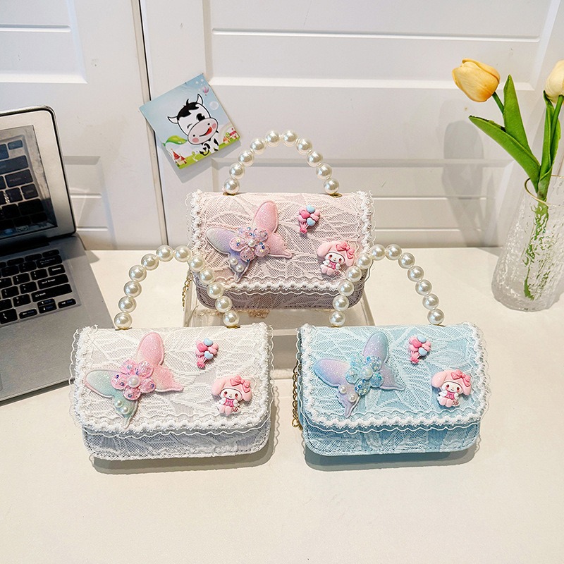 Bolso de mano de moda coreana para niños, bolso de verano para niñas, bolso de estilo de estilo de dibujos animados, bolso de hombro.