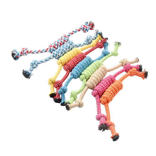 Supply Candy Festival Cotton Rope Drag Ball Toys Double Knot Cotton Rope Pet Toys Tug of War Rope Knot Play