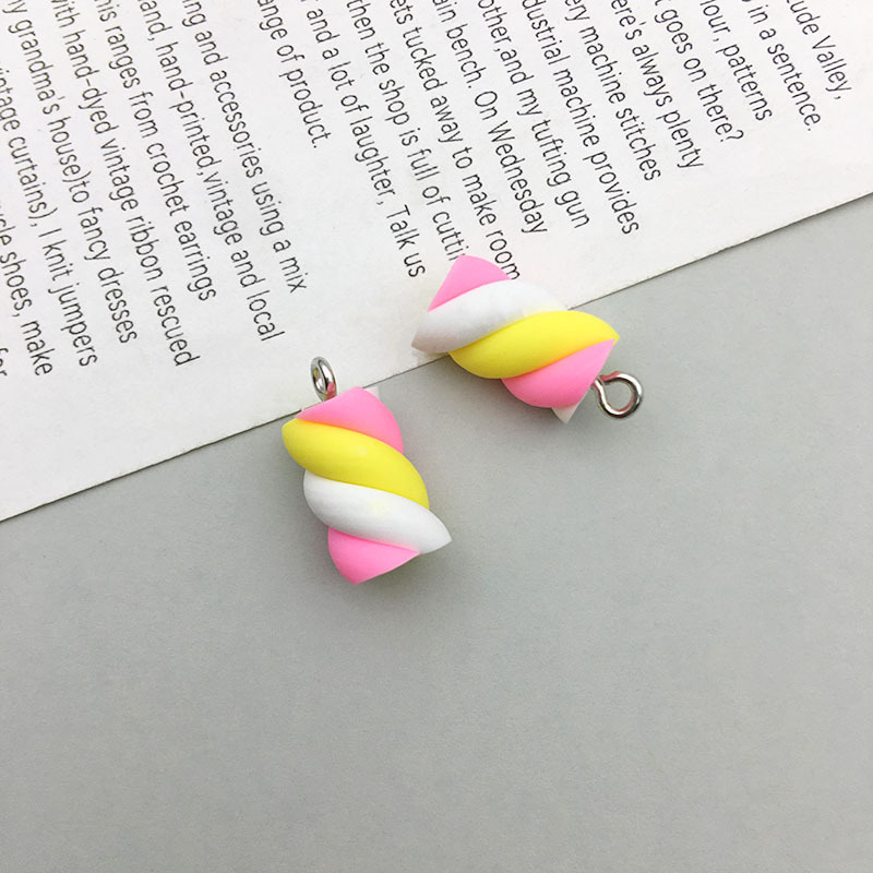 DIY Jewelry Accessories Classification 10 Models Per Model 1, 10/Pack Resin Ice Cream Bear Flower Pendant