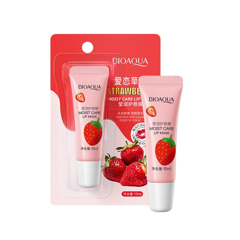 Boquan Ya Love Strawberry Lip Protector, crema labial para diluir las marcas labial, hidratación, máscara labial universal para hombres y mujeres. image 6