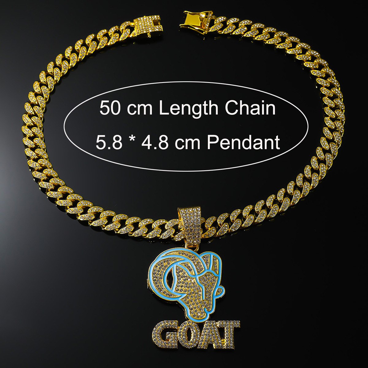 1 Stück 58*48mm Legierung Strasssteine Brief Schaf Anhänger display picture 4