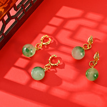 古风古法银金镀真琉璃葫芦福禄双喜平安福禄豆豆坠子批发珠子