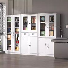 钢制文件柜铁皮柜子办公室收纳档案柜资料柜凭证柜带锁多门储物柜