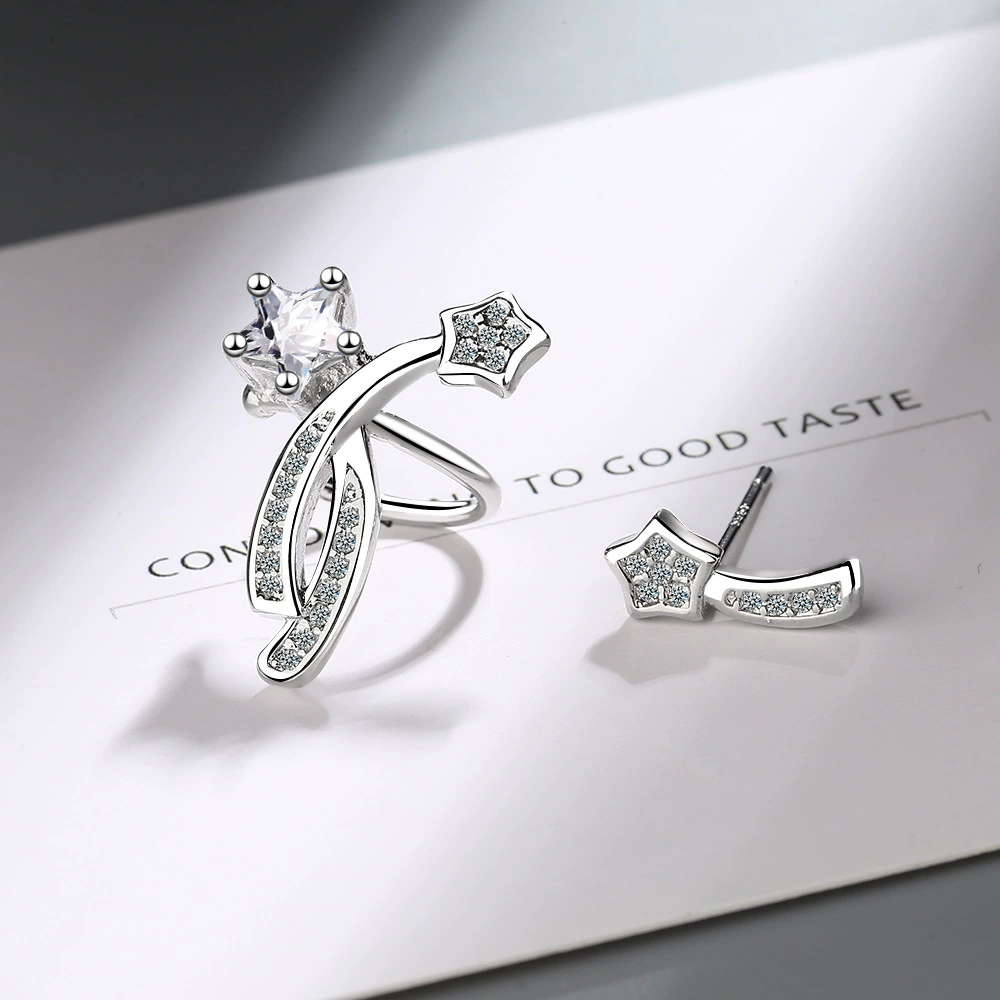 Серьги, асимметричные милые ушные клипсы, корейский стиль