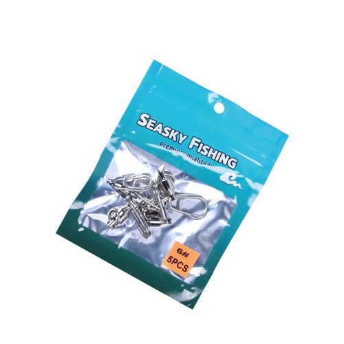 Deep-sea iron plate eight-figure ring sea fishing pin high-speed bearing swivel quick-hang double-turn iron plate bait connector accessories