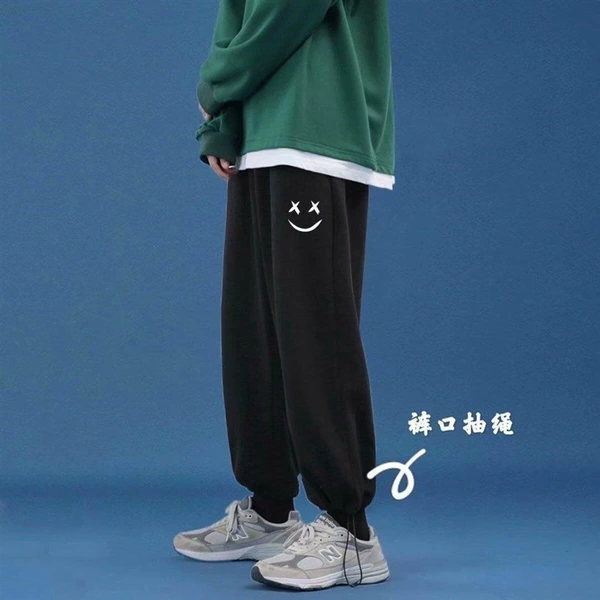 Smiley drawstring black