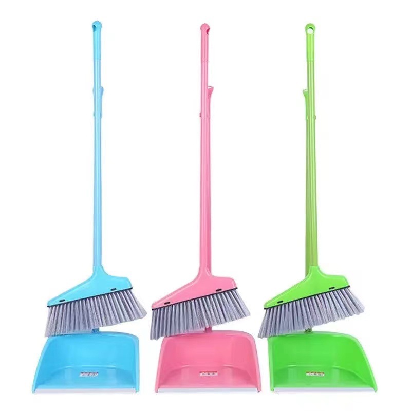 Manufacturer Wholesale Household Broom and Sweeping Combination Cleaning Two-Piece Dustpan Soft-Bristled Plastic Broom Set
