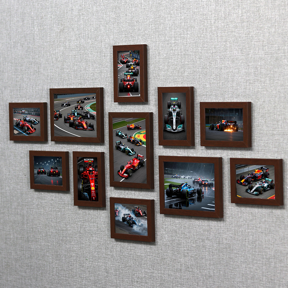 Nuevo póster de Fórmula 1 Fans regalo de pared marco de fotos combinación de fondo de decoración de pared de fotos image 11