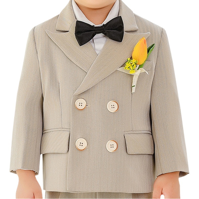 Children's single suit spring and autumn boys' and kids' wedding dress British performance clothing birthday handsome big children's performance clothing