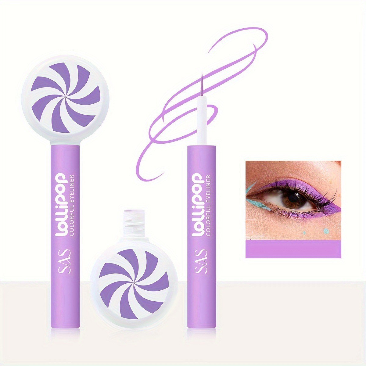 Delineador de ojos de punto transfronterizo de USHAS europeo y americano, impermeable, a prueba de aceite, de secado rápido, no fácil de manchar, delineador de ojos mate SAC011