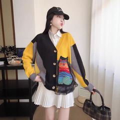 2025秋装新款原创设计感显瘦外套女装宽松慵懒风时尚百搭针织开衫