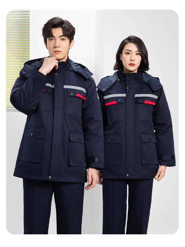 冬用作業服、帯電防止綿服、厚手綿衣、ガソリンスタンド、作業場、労働保護服、防寒、保温、綿入り作業服|undefined