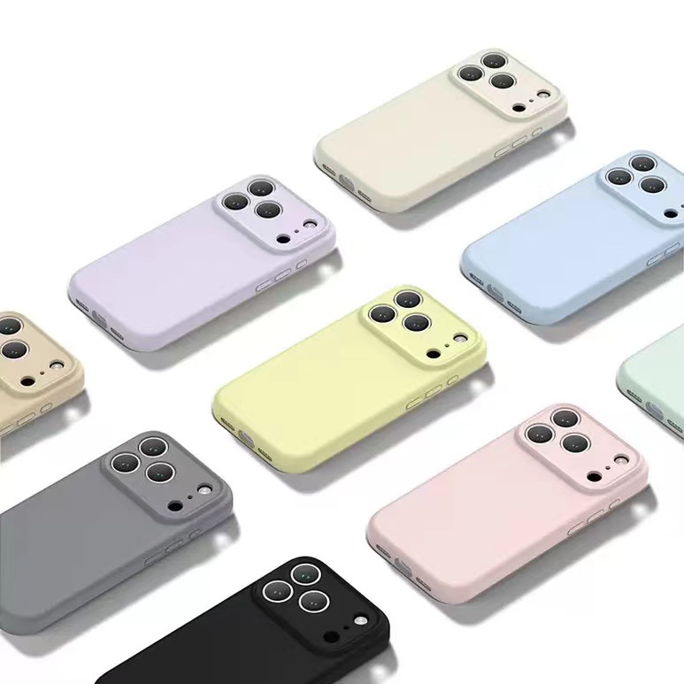 Suitable for Apple 17 All-In-One Ai Camera Button Mobile Phone Case Apple 16Promax Pure Color Skin-Feel Liquid Silicone Case
