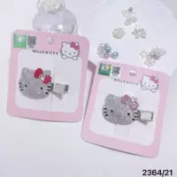 Новая высококачественная заколка для волос Hello Kitty с бриллиантами, аксессуары для волос, заколка для челки для милых девочек, 2364