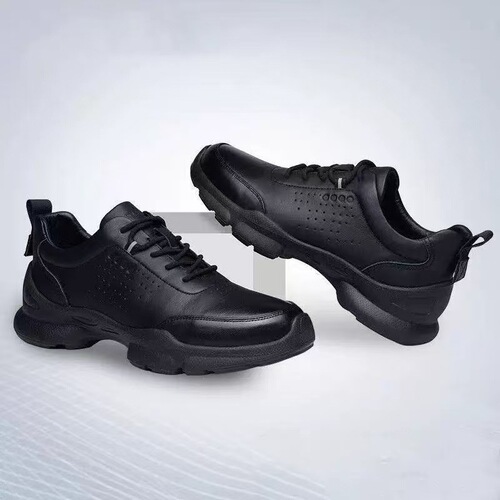 men's shoes and leather shoes spring new men's casual shoes, soft sole, non-slip sneakers, black lacing and penetrating