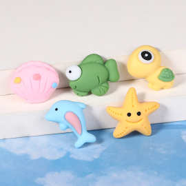 新款树脂配件海星贝壳乌龟 diy奶油胶手机壳贴片收纳盒装饰材料