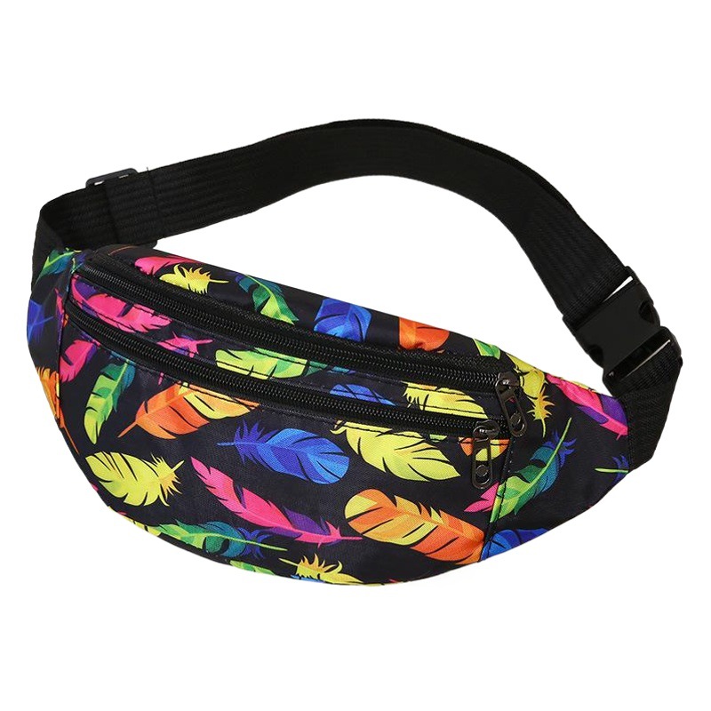 Men's Waist Bag Sports Running Waist Bag Women's Nylon Wear-Resistant Crossbody Chest Bag Mountaineering Cycling Mobile Phone Bag Cashier Bag
