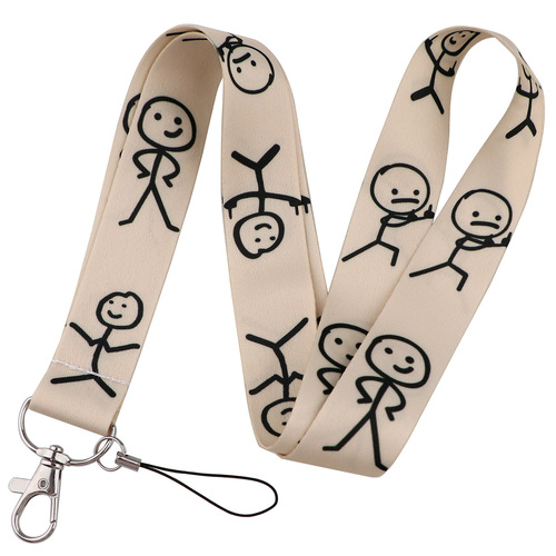Stickman mobile phone rope card holder bus work card student card factory key access card holder