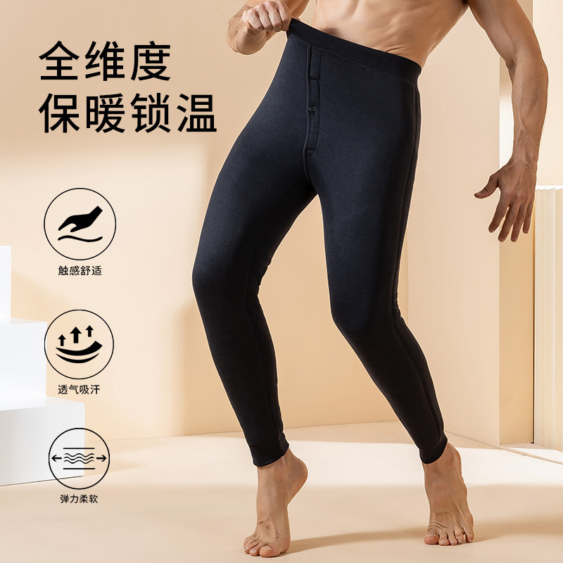 驼绒保暖裤男士冬季加绒加厚高腰护腰护膝特厚内穿棉裤女士打底裤|undefined