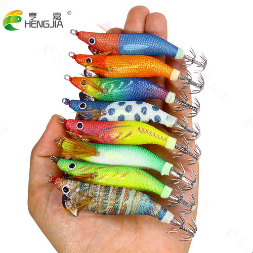 Luminous wooden shrimp fake bait 2.2# shrimp fake bait simulated wooden shrimp boxed simulated fake bait fishing gear wholesale