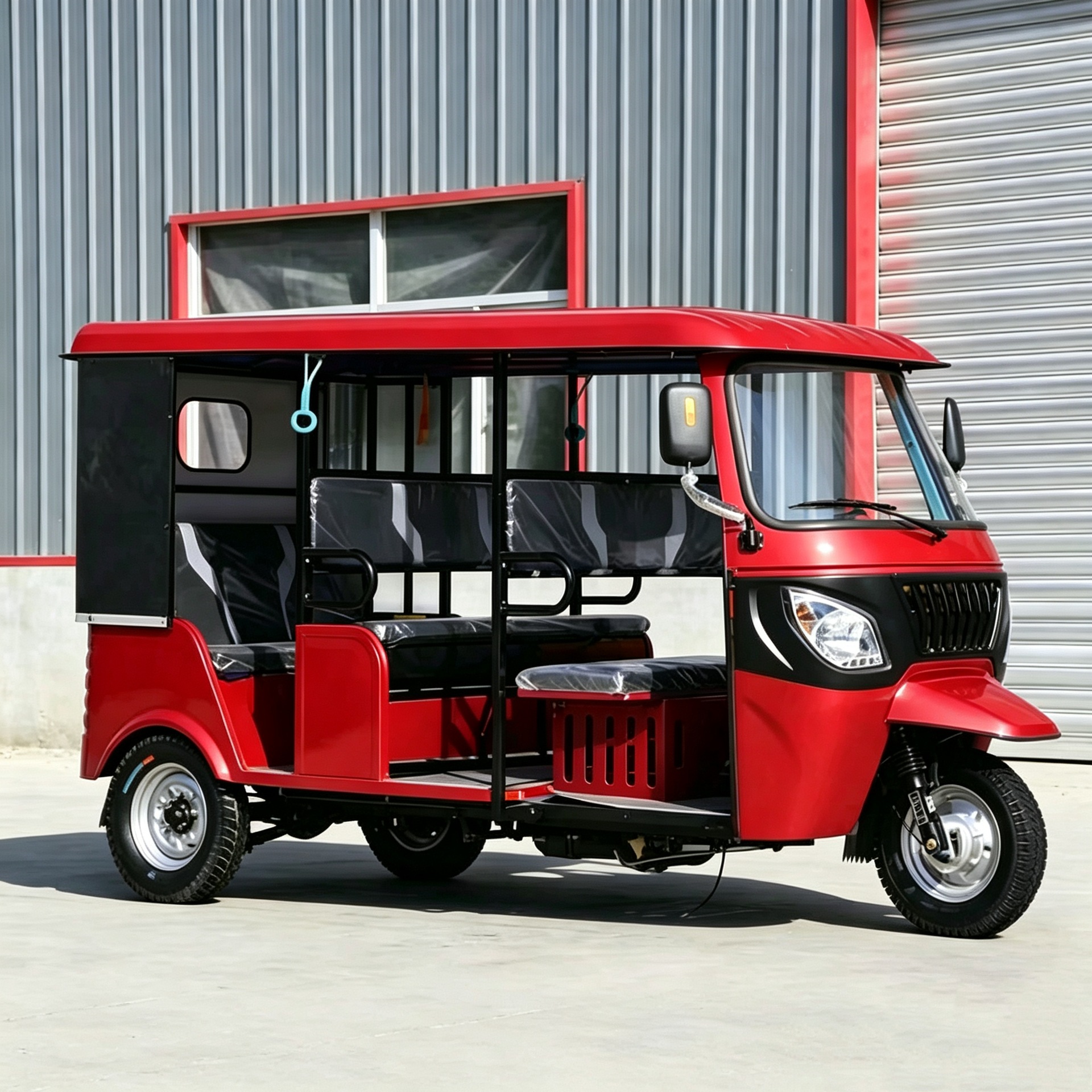 Cross-border export of multi-person passenger fuel-powered tricycles, scenic area sightseeing passenger tricycles with large space for home use and commercial operations