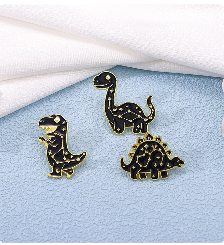 7g Weight Cartoon Style Cute Pin Dinosaur Alloy Enamel Stoving Varnish Kid'S Brooches