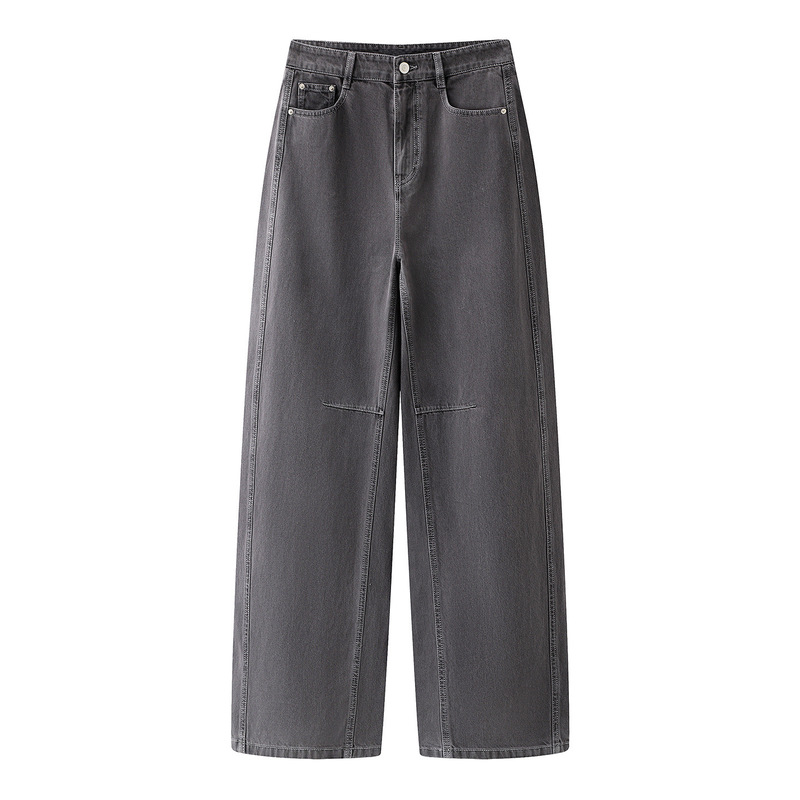 2026 Autumn New Model Plum Purple Washed Wide-Leg Denim Pants for Women 4H2151511 2026 Autumn New Model Plum Purple Washed Wide-Leg Denim Pants for Women 4H2151511