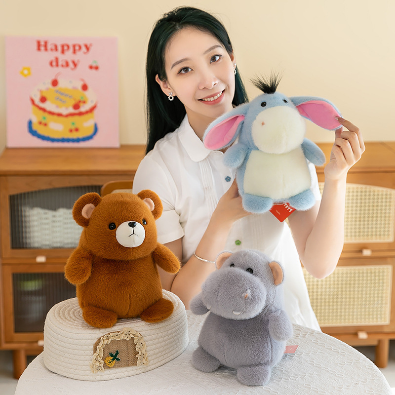 Muñecas de peluche de hipopótamo transfronterizas muñecas de dinosaurios para tranquilizar a los elefantes con almohadas de peluche de juguete para chicas