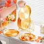 加厚平底家用多功能餐盘
