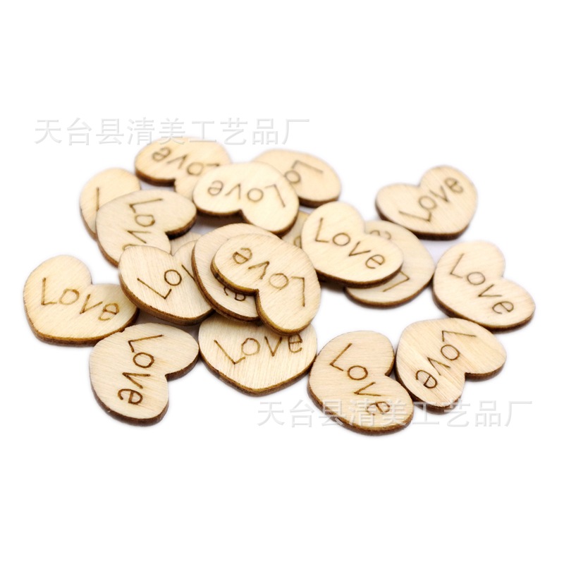 Tronco grande y pequeño love love juego de botones de madera sin botones ojos 50/100/200/400 piezas por paquete
