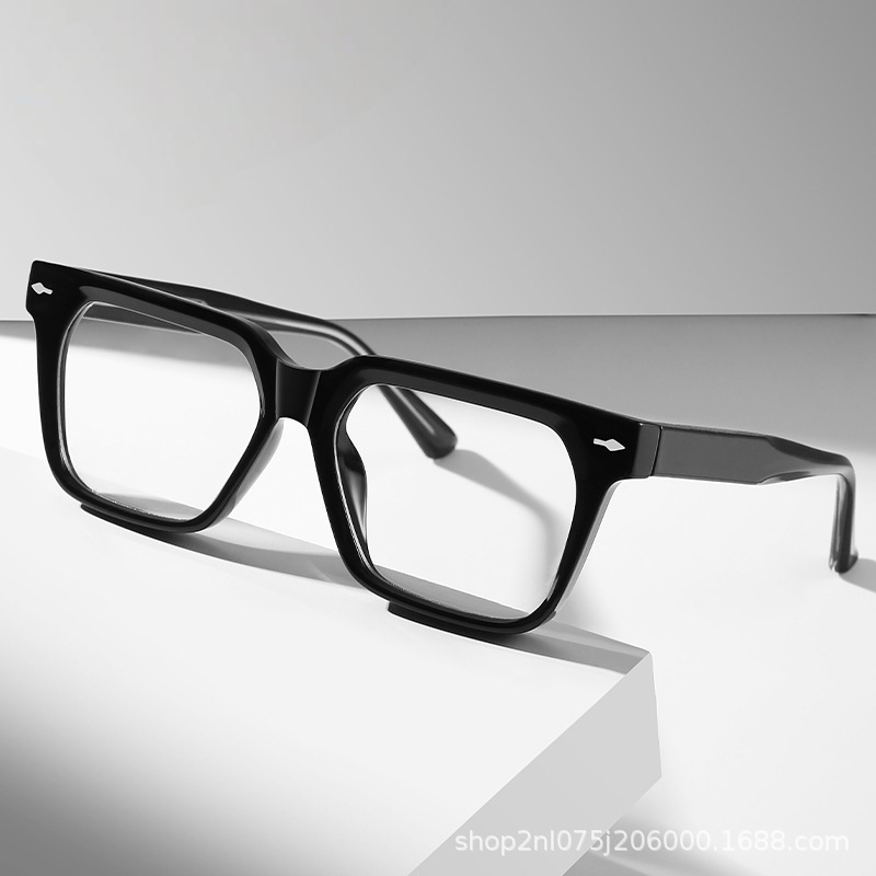 European and American Retro Black Thick Frame Plain Frame Men's CP Pin 8640 Plain All-match Anti-blue Light myopia Frame for Women